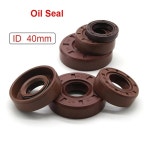 2Pcs ID 40mm 오일 씰 TC 40 52/54/55/56/58/60 5/6/7/8/10/11/12mm 플루오로 고무 링 더블 립 40x52x5mm 베어링 샤프트용 스프링... 