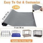 하 18 W 자릅니다 79 라이너 이 G 및 소변 방지 Pa 회색 L y x 침구 재사용 패드에 미끄럼 쉽게 기니피그 79인치 1 18인치 세척 2팩 케 가능한... 