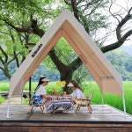 시바다 캐노피 삼각 텐트 야외 캠핑 햇빛 차단 타프 카페 옥상 천막 3x4 일반형 천 A : 누리모아템