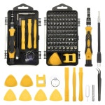 MECCANIXITY 115 in 1 마그네틱 정밀 드라이버 세트 휴대폰 노트북 PC 컴퓨터용 전자 수리 도구 키트, 노란색 Yellow : 온슈어마켓