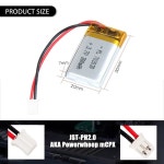 AKZYTUE 3.7V 702030 380mAh 리포 배터리 충전식 리튬 폴리머 이온 팩, PH2.0mm JST 커넥터 포함 1 Count (Pack of 1) : 이지월드Z