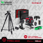 YEVOLT YVGLL4XS16 16 라인 4면 녹색 레벨 도구 4D 3Ah5.2Ah 전력 셀프 레벨링 수평 및 수직 : 비엠비케이