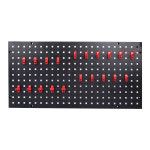 블랙타공판 슬림 벽면타공판 90X45cm 블랙, 1개 : 캐딘스