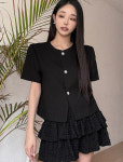 미니멀 디자이너 트위드 탑 Minimal Designer Tweed Top : 주식회사 더팩더널드