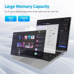 KurieTim 14 1인치 노트북, 8GB DDR4 RAM 256GB SSD, 쿼드코어... J4125 최대 2 7GHz 가 탑재된 노트북 컴퓨터, 14 1인치 FHD : 포인트푸딩