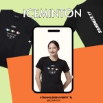 스트로커스 티셔츠 2025년 신제품 오버핏 STRT-2536(BK) 배드민턴 티셔츠 : 아이스민턴