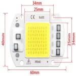 COB 램프 구슬 10W 20W 30W 50W AC 220V 240V IP65 스마트 IC드라이버 불요 DIY 플러드 조명 Led 전구 스포 : 월드마켓255
