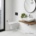 스위스 매디슨 웰메이드 포에버 SM-WT455 카레 벽걸이 화장실, 광택 있는 흰색 Glossy White : 노블리몰
