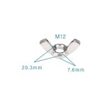 M12 윙 너트 - IMSCREWS 304 스테인리스 스틸 가정용 유지보수용 내구성 하드웨어 및 엔지니어링 팩 2개 M4 25 : 티에프상점