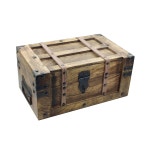 가죽바인 수공예 나무 보물 상자 - 힌지 뚜껑이 있는 11인치 빈티지 보관함 - 보석, 장신구, 홈 데코 및 선물용 장식용 트렁크 : DealIt