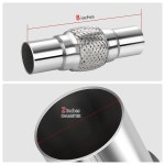 DNA 모터링 2 2인치 입구 배기 플렉스 파이프 길이 8인치 304 스테인리스 스틸 이중 브레이드 헤비 듀티 범용 타입 머플러 FXP 4 : 티에프상점