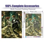 다이아몬드 아트 키트, 초보자용 해골 페인팅 홈 데코용 DIY 5D 풀 드릴 라운드 크리스탈 젬 공예 키트 12x16 인치 G8053-US : everypick