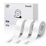 MAKEID L1 3롤 소모품 E1 라벨 16MM Q1 리필 테이프 교체 연속 13 메이커 63 사무실 4M 라미네이트 1 Transparent & 2 White : 직구짱몰