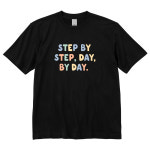 스텝바이스텝 파스텔 레터링 오버핏 라운드넥 남자 여자반팔티셔츠 : 엽동네