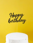 해피버스데이 레터링 토퍼 Happy Birthday 심플 감성 필기체 생일케이크토퍼 : 홍씨마켓