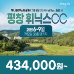 평창 휘닉스CC 25년 6~9월 1박2일 36홀 골프패키지 / 2인패키지 포함 : 꿈에그린여행사