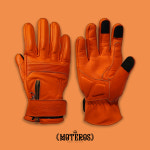 레트로버 모테로스 오토바이 바이크 클래식 소가죽 장갑 3계절용 아스팔트 오렌지, L : 모테로스
