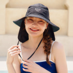 스윔어바웃 와이드 비치 플랩캡 여름 자외선차단 모자 등산 물놀이 남성 여성 썬캡 : 스윔어바웃