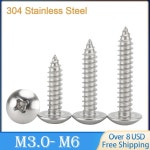 TOOLINE 십자형 304스테인레스 나사 M5 스틸 팬 M3 나무 M4 셀프 트러스 태핑 M6 M3.5 6mm M4 (20pcs) : Tool-Line