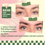 RKISSBEAUTY 블랙 앤 브라운 눈썹 속눈썹 컬러 키트 8주간 지속 가능 가정 또는 살롱 사용 최대 8회 적용 브러시 포함 안전하고 사용하기... 