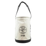 클라인 툴스 5106 수납 버킷, 캔버스 툴 직경 9인치, 높이 14인치, 6번 캔버스, 웹 핸들 Standard : 큐닉스