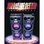고출력 블랙 듀얼 음향판 대기 스피커 한 휴대용 220V 모듈 2x100W 12 100W 대기 블랙 스피커 한 : 데이쓰