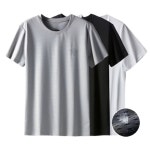 메쉬 라운드 반팔티 티셔츠 쿨링 냉감 아이스 기능성 땀복 매쉬 여름 무지 스포츠 운동복 : 크레용주식회사