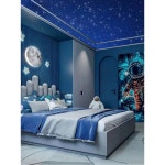 민박 아이 블 벽지 가족 방 호텔 벽지 테마 침실 방 벽지 보이 유러피안 별 배경 그림만 { } 세밀한 융감/ : 물보라마켓