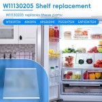 W11130205 선반 냉장고, 17 5인치 X 13인치, WRS588FIHZ00 월풀 유리 선반, WRS588FIHZ04 WRS588FIHV04 : 하늘공간 마켓