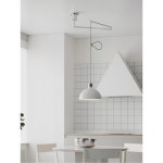 이동식 조명 모던 인테리어조명 북유럽 펜던트 카페조명 스탠드 식탁인테리어조명 식탁등 카페 흔들림 랜턴크롬 화이트후드 스몰30cm... 