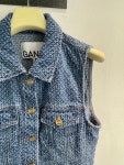 가니 25SS 블루 텍스쳐 데님 탑 J1720 (관부가세포함) : 마이리틀런던