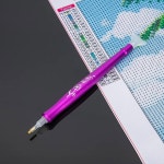 소네이지 다이아몬드 아트 페인팅 펜, 플라워 프린팅 펜 5D DIY 액세서리 키트, 멀티 교체 드릴 보석 피커 도구 자수 용품 Printing Wax Pen... 