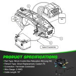 LEAPTREND 106011 78인치 트럭 윈치 박스 재배치 제어 팩 배선 키트, Warn Zeon VR EVO 시리즈 8,8-S, 10,10-S, 12,12-S 윈치, 2 AW... 