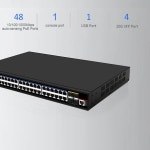 L3 48 포트 기가 poe 스위치 800W 형 PoE CCTV용 10/100/1000 Mbps 10G SFP 이더넷 네트워크 : Daol다올4