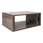 발트 자작나무 합판이 있는 사운드 타운 DIY 4U 스튜디오 랙, 풍화 브라운(SDRK-Y4B) 2U Golden Oak : 딜로디