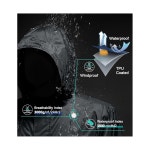 골프 사이클링 하이킹을 위한 후드가 달린 리틀 당나귀 앤디 남성용 패커블 레인 재킷 윈드브레이커 방수 경량 코트 Black Small : 직구셋 셀렉트