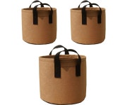 비욘드해밀 식물 부직포 화분 27L x 3p, 브라운, 직경 30cm x 높이 30cm, 3개 : KRIDA