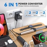 4포트 USB 충전 영국 AU 미국 EU 세계 플러그 어댑터를 사용하는 유럽 여행용 헤어 : 글직가