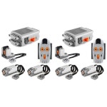 10Pcs 전원 기능 빌딩 블록 키트 4 중형 모터 2 배터리 박스 IR 제어 수신기 : 동원엠알오