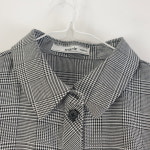 MARIE 여M 블랙 체크 반팔 카라 원피스 G9117 : 공룡빈티지