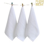 10 개/몫 흰색 작은 얼굴 핸드 타올 주방 호텔 레스토랑 미용실을위한 유치원 목화 수건 : 상큼푸딩