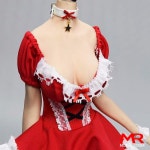 맞춤형 여성 로우 컷 레드 원피스 크리스마스 스커트, 군인 액션 피규어, 모델 핏 12 인치 TBL PH S07 S52, 1/6 체중계 : 구대1등장사장20