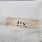 ANGE 여FREE V넥 랩 화이트 블라우스 G9128 : 공룡빈티지