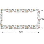 2Pcs 빈티지 데이지 번호판 프레임 커버 홀더 스테인리스 스틸 커버, 나사 캡 및 드라이버 세트 - 여자 여성용 2구(빈티지 데이지) : 블루스탬프