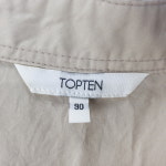 TOPTEN 여90 베이지 반팔 카라 원피스 G9113 : 공룡빈티지