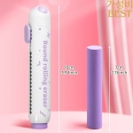 라운드 롤링 지우개 리필 세트 부드러운 색상 가능 적은 먼지 청소 교정 도구 사무실 F7725 1 : 스팀팩마린