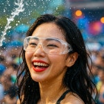 투명 고글 방수 보안경 워터밤 싸이 흠뻠쇼 안경 : 제이엘리제이