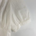 ANGE 여FREE V넥 랩 화이트 블라우스 G9128 : 공룡빈티지