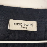 CACHAREL 여100 네이비 V넥 케이블 니트 G9133 : 공룡빈티지