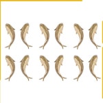 A92P 12Pcs 수 지 잉어 황금 물고기 벽 매달려 장식 성격 입상 홈 레스토랑 배경 : 상큼푸딩